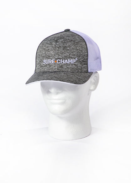 Sure Champ Heather White Mesh Hat